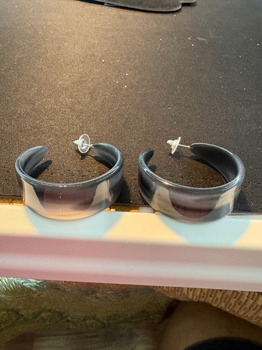 Silver Tone Hoop Earrings